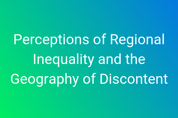 Perceptions of Regional Inequality